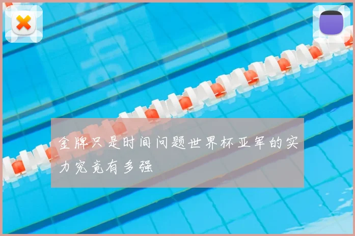 金牌只是时间问题世界杯亚军的实力究竟有多强